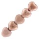 Czech Hearts beads 6mm Crystal etched capri gold full 00030/27180